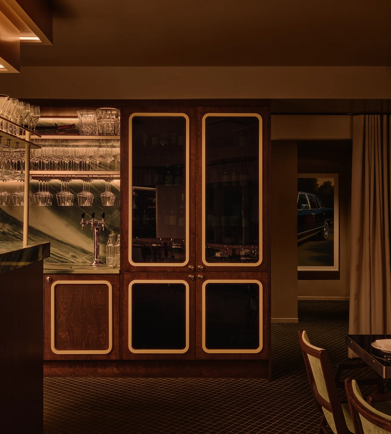 Inside Montreal’s Sleek New Restaurant Inspired by Vintage Limousines